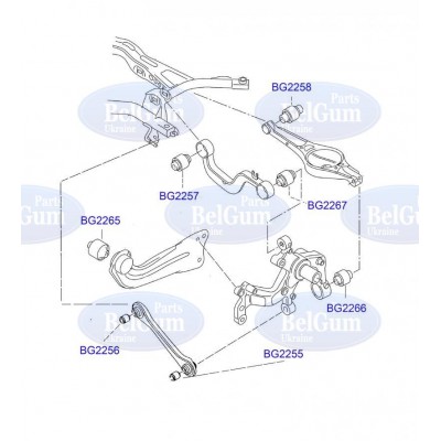 Комплект задней подвески, сайлентблоки Seat Leon/Toledo/Altea/Alhambra