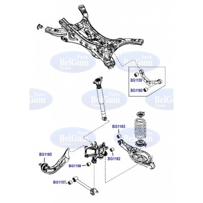 Комплект сайлентблоков задней подвески Mazda 3/6/CX-5 - (12 шт)