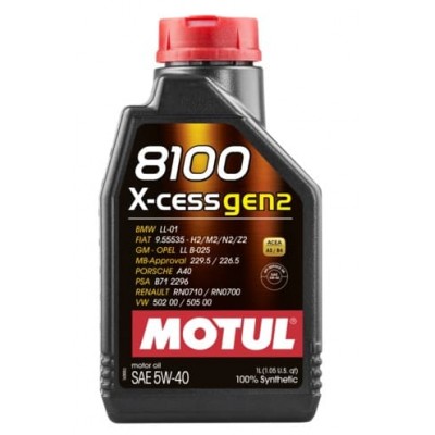 Моторное масло MOTUL 8100 X-CESS GEN2 5W-40 109774 1л