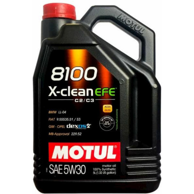 Масло моторное MOTUL 5W-30 8100 X-Clean EFE 5л 814051