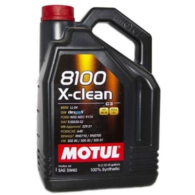 Моторное масло MOTUL 8100 X-CLEAN 5W-40 GEN2 109762 5л