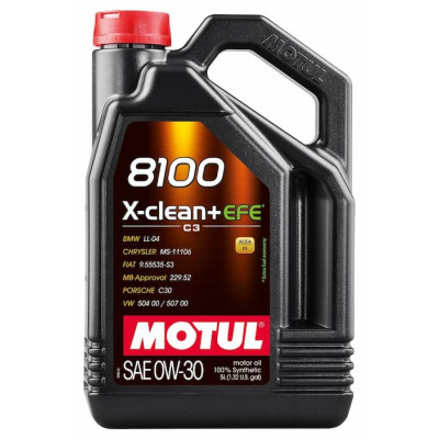 Масло моторное MOTUL 0W-30 8100 X-CLEAN+ EFE 5л 111678